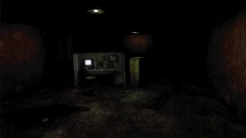 Walking through the room.