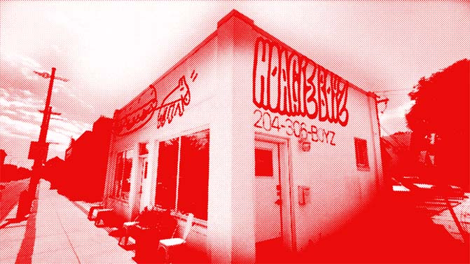 Exterior shot of Hoagie Boyz resturant.